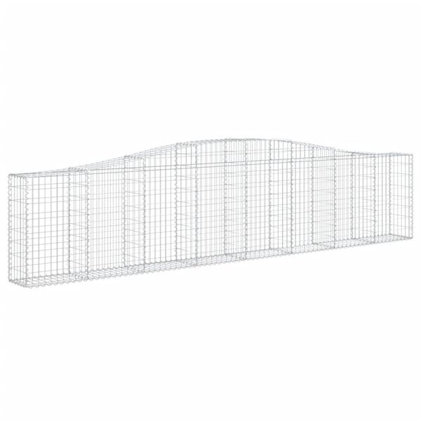 vidaXL Paniers &agrave; gabions arqu&eacute;s 15 pcs 400x30x80/100 cm Fer galvanis&eacute;