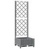 vidaXL Jardini&egrave;re avec treillis Gris clair 40x40x121,5 cm PP
