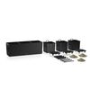 LECHUZA Jardini&egrave;re TRIO Stone 30 ALL-IN-ONE Noir graphite