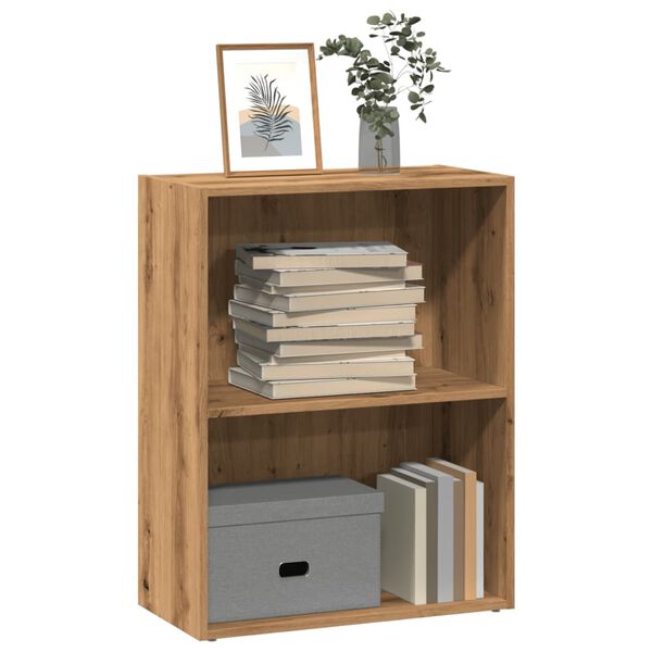 vidaXL Biblioth&egrave;que ch&ecirc;ne artisanal 60x30x77 cm bois d'ing&eacute;nierie