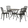 vidaXL Ensemble manger de jardin 5 pcs bronze aluminium coul&eacute;