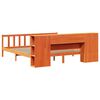 vidaXL Lit biblioth&egrave;que sans matelas cire marron 200x200 cm pin massif