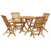 vidaXL Salon de jardin 5 pcs Bois de teck massif