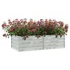 vidaXL Lit sur&eacute;lev&eacute; de jardin 160x80x45 cm Acier galvanis&eacute; Argent&eacute;