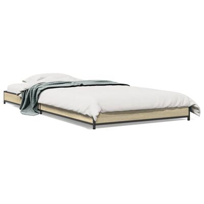 vidaXL Cadre de lit sans matelas chêne sonoma 100x200 cm