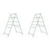 vidaXL Treillis de jardin pour plantes grimpantes 2 pcs forme A acier