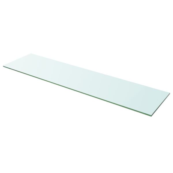 vidaXL Panneaux d'&eacute;tag&egrave;re 2 pcs Verre Transparent 100 x 25 cm