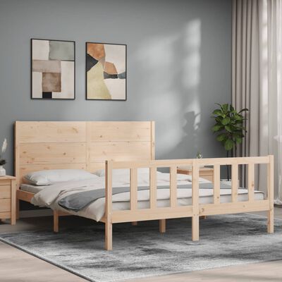 vidaXL Cadre de lit sans matelas bois de pin massif