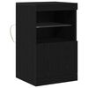 vidaXL Buffet LED Ch&ecirc;ne noir 41 x 37 x 67 cm Bois d'ing&eacute;nierie