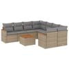 vidaXL Patio Sofa Set 9 place Beige and Grey