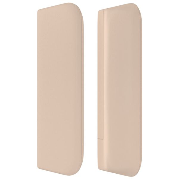 vidaXL T&ecirc;te de lit avec oreilles Cappuccino 203x16x78/88 cm Similicuir