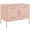 vidaXL Meubles TV 2 pcs rose 68x39x50,5 cm acier