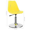 vidaXL Chaises &agrave; manger pivotantes lot de 4 jaune similicuir
