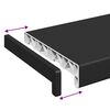 vidaXL Appui de fen&ecirc;tre Noir avec grain de bois 80 x 20 x 4,5 cm PVC