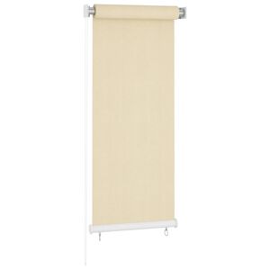 vidaXL Store roulant d'ext&eacute;rieur couleur cr&egrave;me 65&nbsp;(l) x 140&nbsp;(H) cm HDPE