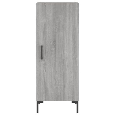 vidaXL Buffet haut Sonoma gris 34,5x34x180 cm Bois d'ingénierie