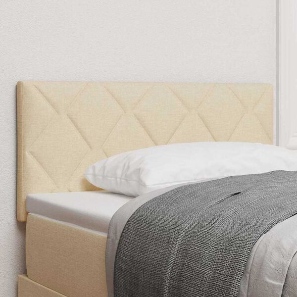 vidaXL T&ecirc;te de lit Cr&egrave;me 100 cm tissu