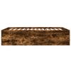 vidaXL Cadre de lit sans matelas ch&ecirc;ne fum&eacute; 135x190 cm