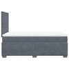 vidaXL Sommier &agrave; lattes de lit et matelas Gris fonc&eacute; 120x200cm Velours