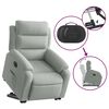 vidaXL Fauteuil inclinable &eacute;lectrique gris clair velours