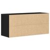 vidaXL Banc &agrave; chaussures Ch&ecirc;ne noir 100x35x45 cm Bois d'ing&eacute;nierie