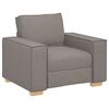 vidaXL Canap&eacute; 3 pcs Taupe 220 x 80 x 84 cm Tissu en lin m&eacute;lang&eacute;