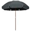 vidaXL Parasol de jardin avec m&acirc;t en acier 300 cm anthracite