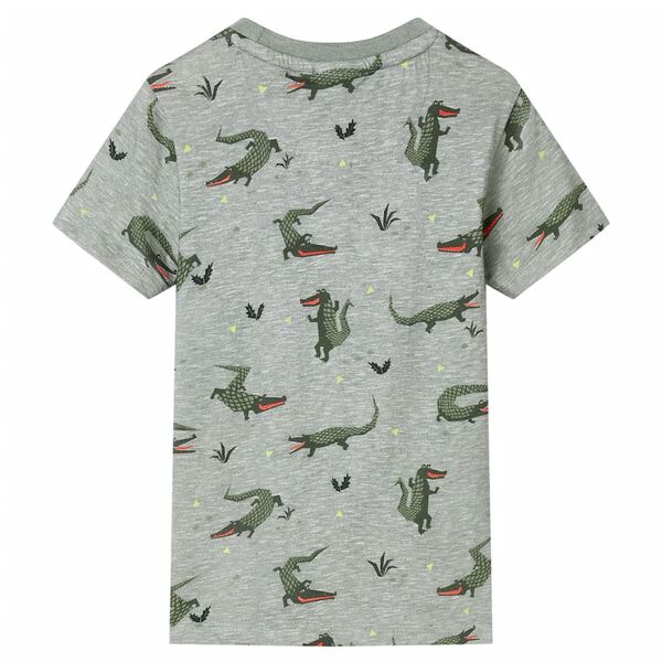 T-shirt pour enfants m&eacute;lange kaki clair 140