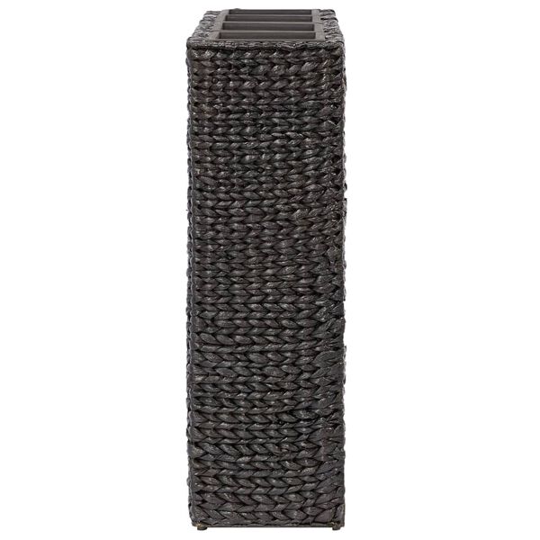 vidaXL Lit surélevé avec 4 pots Jacinthe d'eau Noir