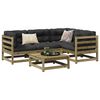 vidaXL Salon de jardin 5 pcs bois de pin impr&eacute;gn&eacute;