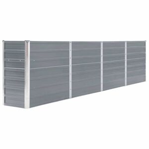 vidaXL Jardini&egrave;re 320x40x77 cm Acier galvanis&eacute; Gris