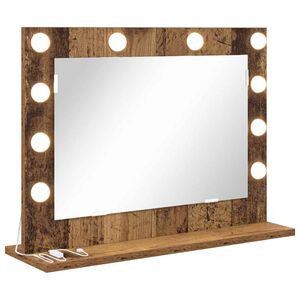 vidaXL Miroir de vanit&eacute; avec miroir Bois Ancien 60 x 45 x 18 cm