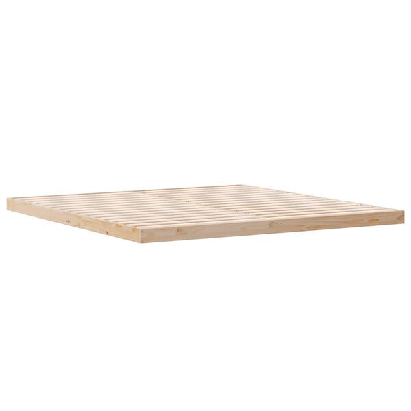 vidaXL Cadre de lit sur&eacute;lev&eacute; Naturel 213.5 x 104 x 9 cm Pin massif