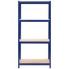 vidaXL &Eacute;tag&egrave;res de rangement 2 pcs Bleu 80x40x160 cm Acier et MDF