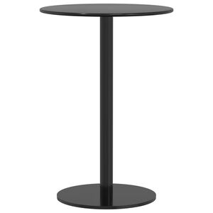 vidaXL Table de jardin ronde noir &Oslash;50x72 cm acier