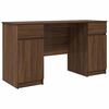 vidaXL Bureau Ch&ecirc;ne marron 140 x 49 x 76 cm Bois d'ing&eacute;nierie
