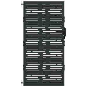 vidaXL Porte de Jardin 85 x 175 cm Noir Verrouillable