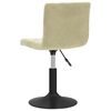 vidaXL Chaises pivotantes &agrave; manger lot de 2 cr&egrave;me velours