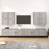 vidaXL Ensemble de meubles TV 8 pcs Sonoma gris Bois d'ing&eacute;nierie