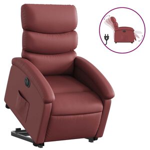vidaXL Fauteuil inclinable &eacute;lectrique rouge bordeaux similicuir