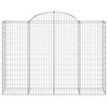 vidaXL Paniers &agrave; gabions arqu&eacute;s 8 pcs 200x50x140/160 cm Fer galvanis&eacute;