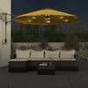 vidaXL Parasol mural avec LED jaune 290 cm