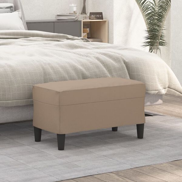 vidaXL Banc Cappuccino 70x35x41 cm Similicuir