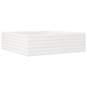 vidaXL Jardini&egrave;re blanc 80x80x23 cm bois de pin massif