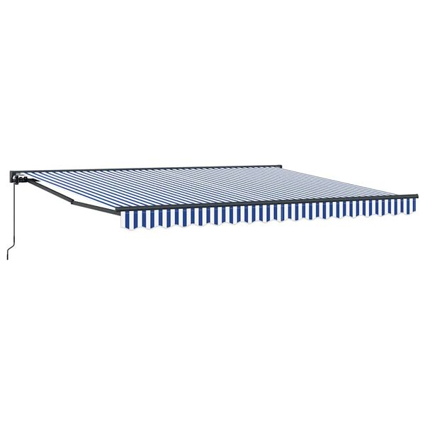 vidaXL Auvent R&eacute;tractable Bleu et Blanc 400 &times; 300 cm