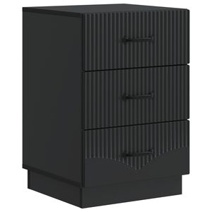 vidaXL Cabinet de chevet Noir 43 x 41 x 63,5 cm Bois d'ing&eacute;nierie