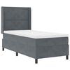 vidaXL Lit &agrave; ressorts avec matelas Gris fonc&eacute; 90 x 200 cm Velours