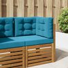vidaXL Coussin de canap&eacute; d'ext&eacute;rieur 3 pcs Bleu royal Polyester