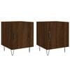 vidaXL Tables de chevet 2pcs ch&ecirc;ne marron 40x40x50cm bois d'ing&eacute;nierie