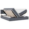 vidaXL Lit de Rangement avec matelas Gris fonc&eacute; 100 x 200 cm